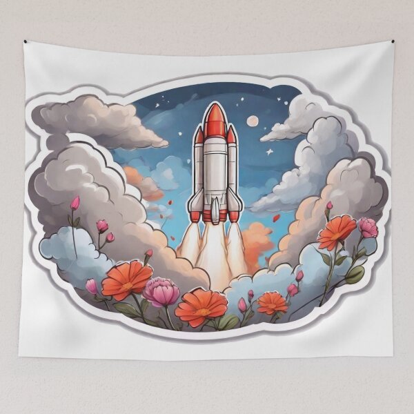 Item preview, Chasing Clouds: A Rocket's Coloring Journe (143) designed and sold by WASjourney.