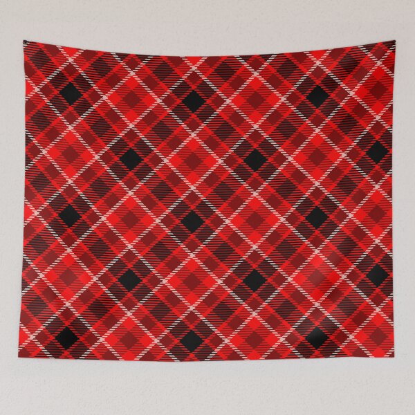 Item preview, Red and black checkered plaid pattern designed and sold by Osting.