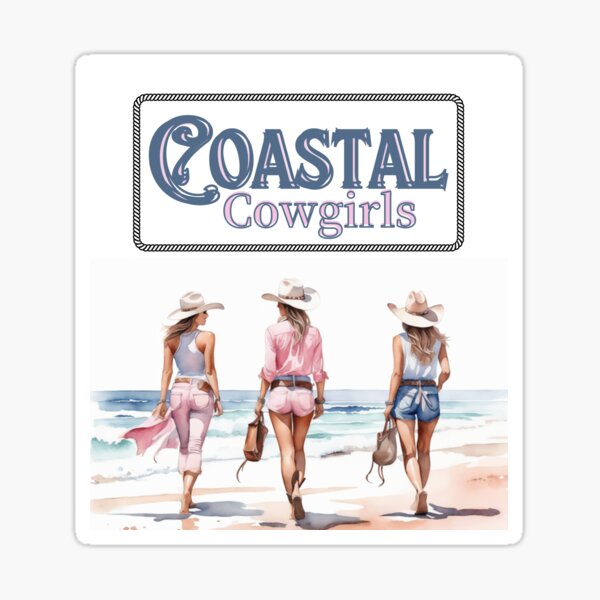 Item preview, Coastal Cowgirl Design- Three Coastal Cowgirls Friends Walking on The Beach  designed and sold by elisarasada.