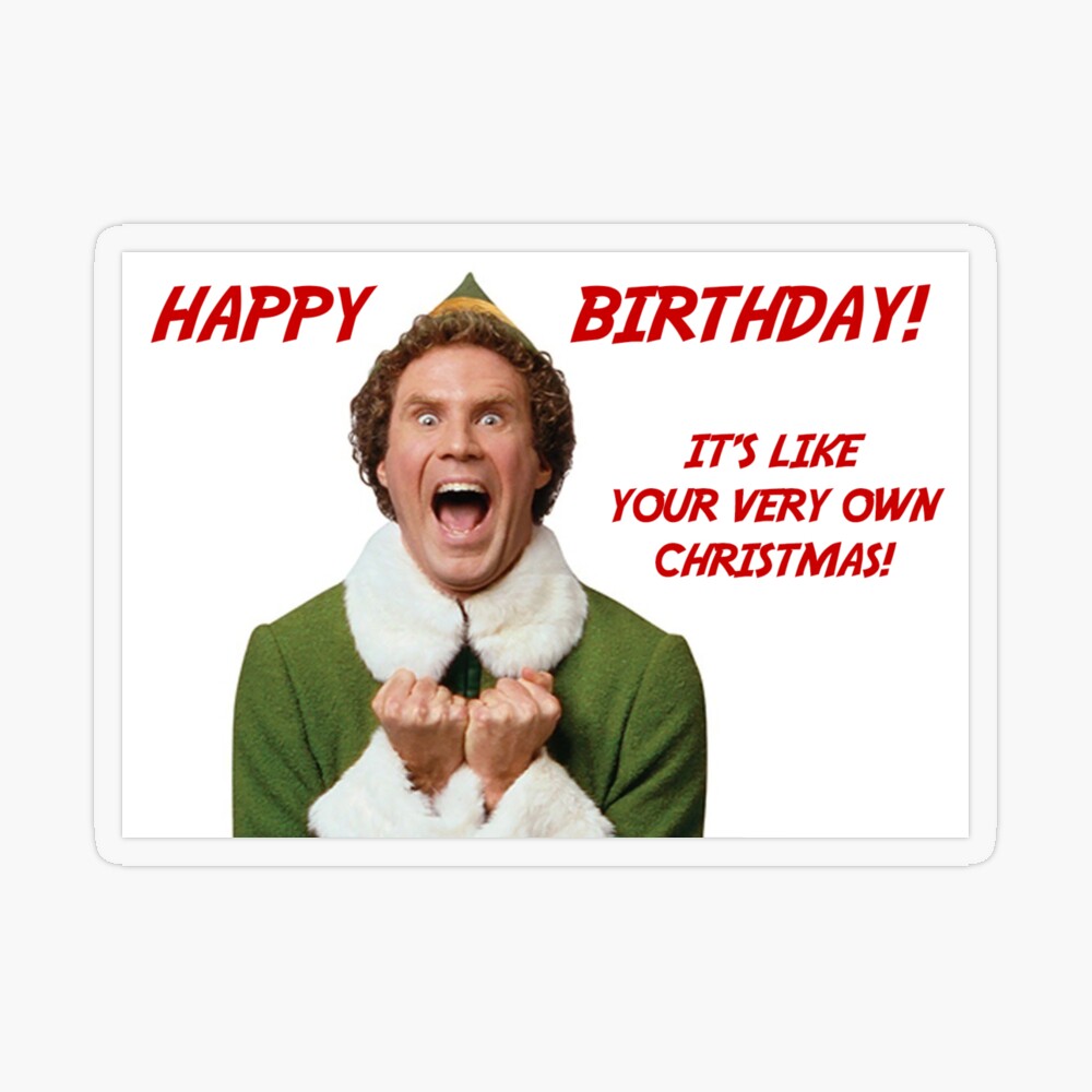 Happy birthday elf Greeting Card for Sale by mariatorg | Redbubble