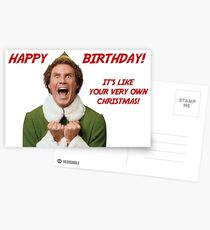 Happy birthday elf Postcards