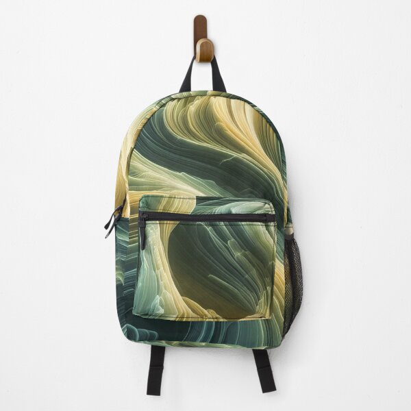 Item preview, Green-yellow waves designed and sold by blackwhiteblue.