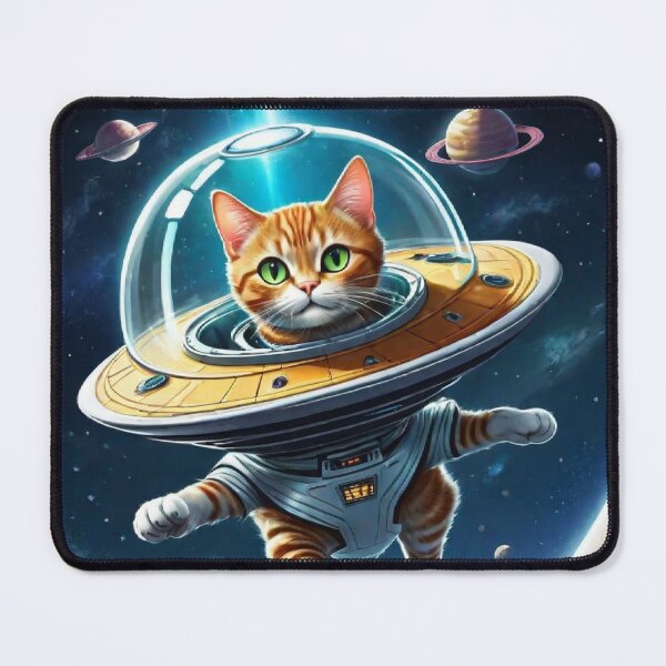 Item preview, Cat Ufo Selfie, Cat Selfie With Flying Saucer Funny Cat designed and sold by Mayalogo.
