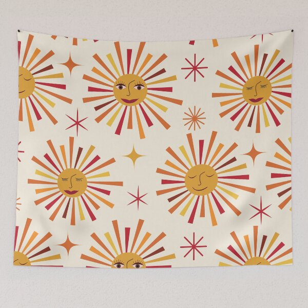 Item preview, Beautiful Retro Boho Sun Face  designed and sold by Yasminepatterns .