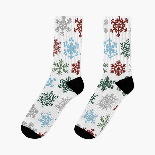 Item preview, Colorful Snowflakes - Green, Red, Blue, Grey - Cozy Winter Collection designed and sold by GenAumonier.