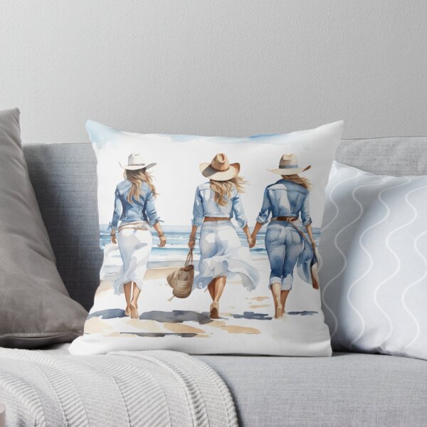 Item preview, Coastal Cowgirl Design- Three Coastal Cowgirls Walking on The Beach  designed and sold by elisarasada.