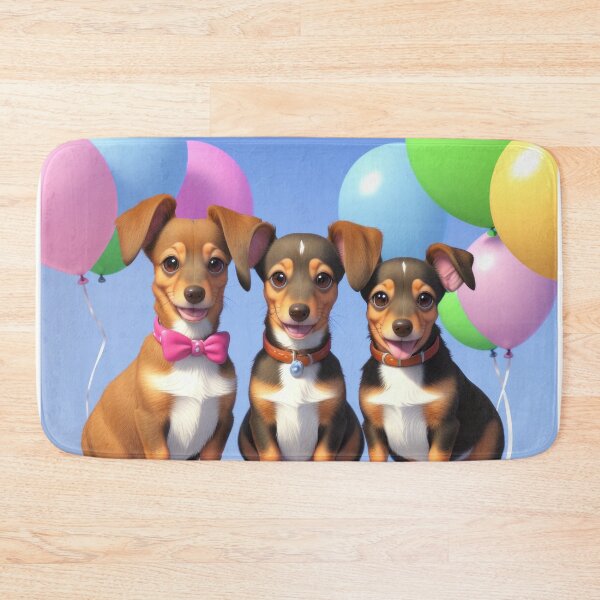 Item preview, Portrait adorable Dachshund dog family fun birthday party designed and sold by Tio-Tecun.