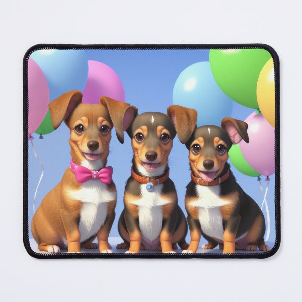 Item preview, Portrait adorable Dachshund dog family fun birthday party designed and sold by Tio-Tecun.