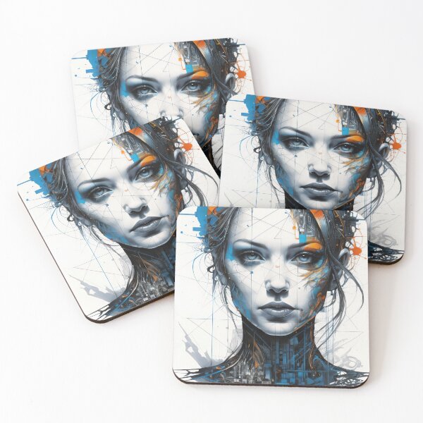 Item preview, Abstract Futurist Female Cyborg designed and sold by ramtar.