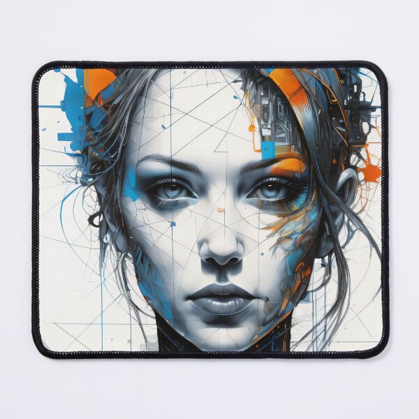 Item preview, Abstract Futurist Female Cyborg designed and sold by ramtar.