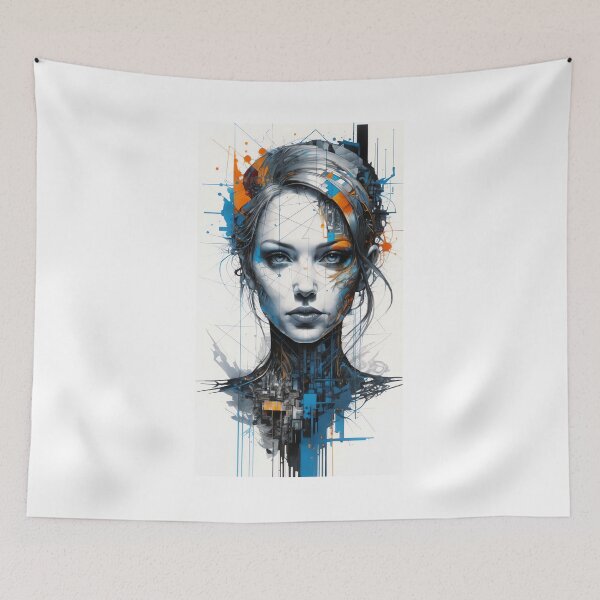 Item preview, Abstract Futurist Female Cyborg designed and sold by ramtar.