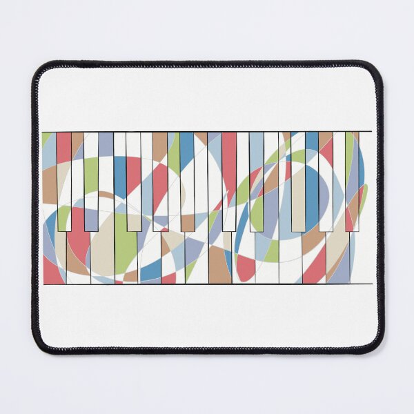 Item preview, Abstract Piano Keyboard Wall Art – Colourful Music Line Drawing No.4 designed and sold by iampaulmorris.