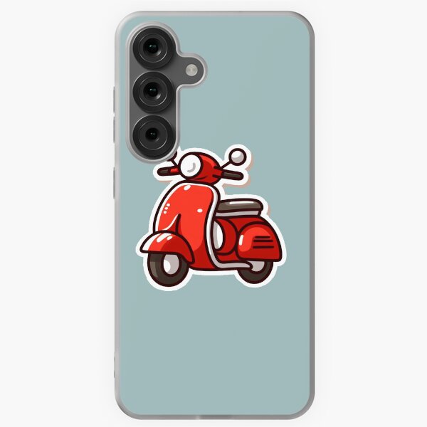 Lindo scooter italiano rojo Funda blanda para Samsung Galaxy