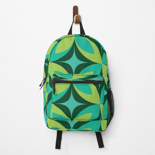 Item preview, Mid Century Atomic Starbursts on Green Geometric Circles designed and sold by Yasminepatterns .