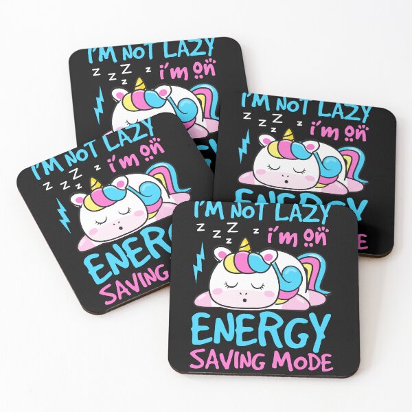Item preview, Personalized products text: I'm Not Lazy, I'm on Energy Save Mode (Unicorn) designed and sold by ShoppingKazkar.