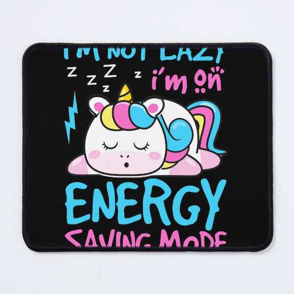Item preview, Personalized products text: I'm Not Lazy, I'm on Energy Save Mode (Unicorn) designed and sold by ShoppingKazkar.