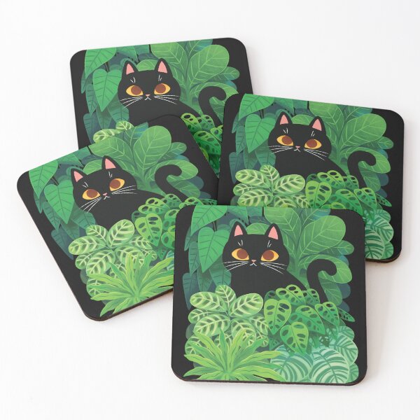 Item preview, Black Cat in House Plants  designed and sold by michelledraws.