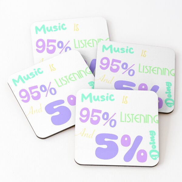 Item preview, Music is 95% listening and 5% doing designed and sold by TagArtCreative.