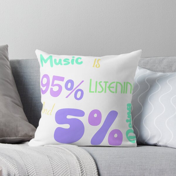 Item preview, La música es 95% escucha y 5% haciendo. designed and sold by TagArtCreative.