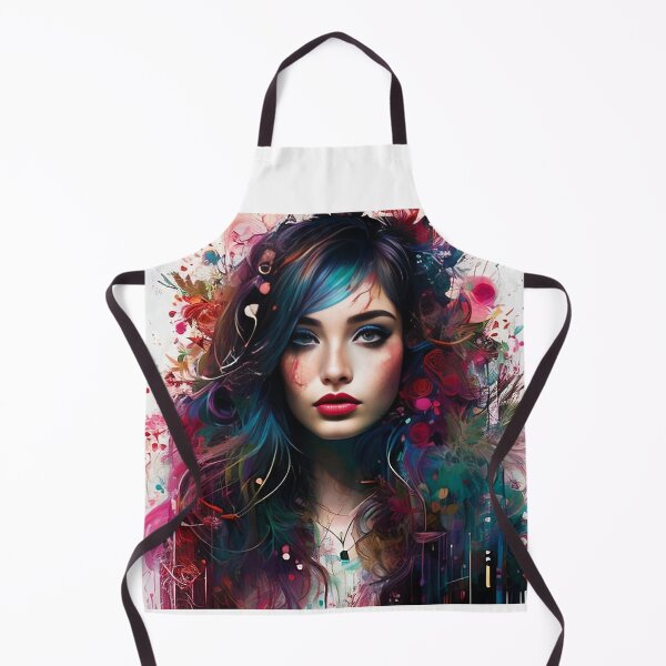 Item preview, Abstract Colorful Hair Cute Girl designed and sold by ramtar.