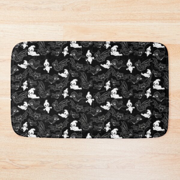 Item preview, cute ghost, bat and crow kawaii pattern designed and sold by Pezi-Creation.