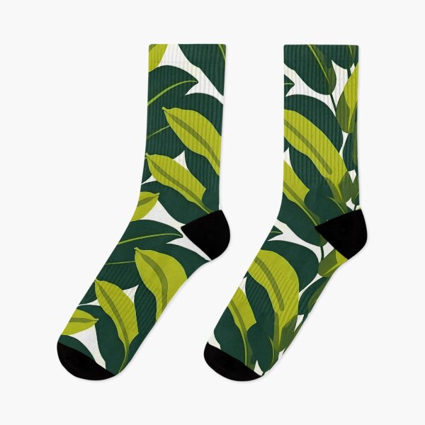 Aperçu de l'œuvre Motif de feuilles vert clair et foncé créée et vendue par Vorterix.