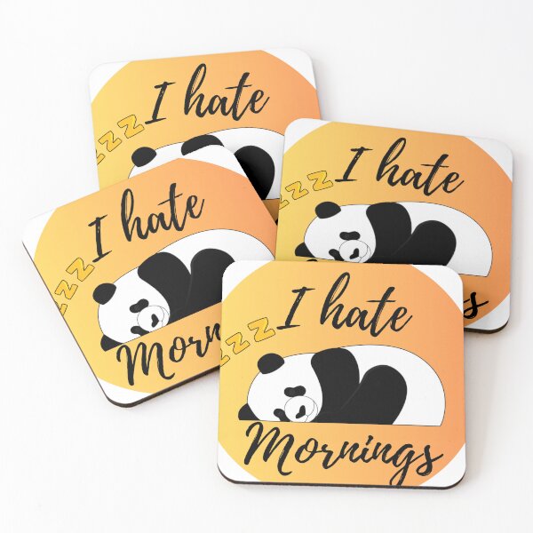 Item preview, i hate mornings sleepy panda designed and sold by zizyartclub.