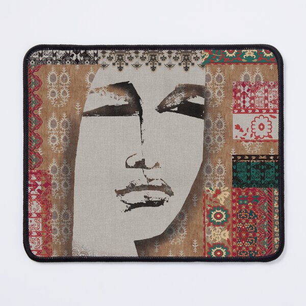 Item preview, ethnic patchwork pattern female face designed and sold by alimsahinoglu.