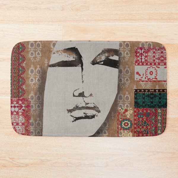 Item preview, ethnic patchwork pattern female face designed and sold by alimsahinoglu.