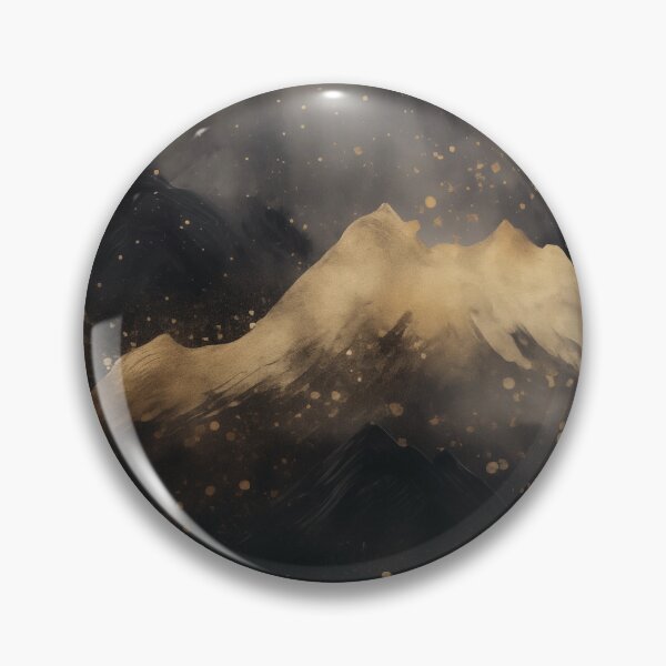 Item preview, Black and Gold Mountains Abstract Painting designed and sold by MA DESIGNS.