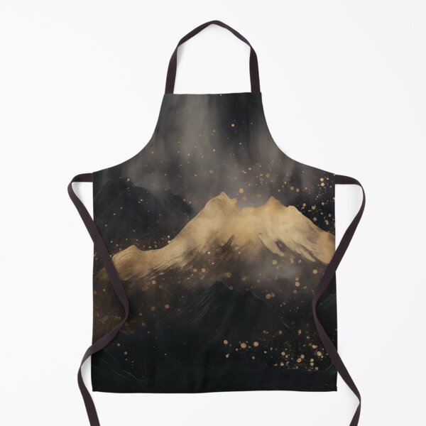 Item preview, Black and Gold Mountains Abstract Painting designed and sold by MA DESIGNS.