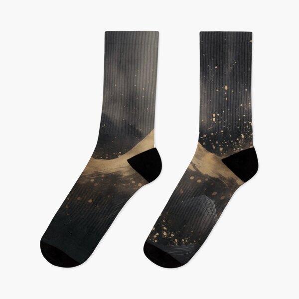 Item preview, Black and Gold Mountains Abstract Painting designed and sold by MA DESIGNS.