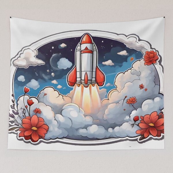 Item preview, Cloudbound Rocketry: A Coloring Extravaganza (144) designed and sold by WASjourney.