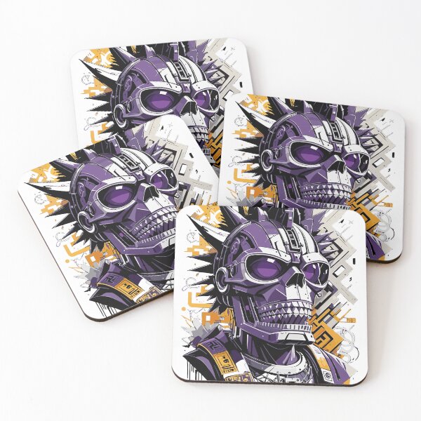 Item preview, Purple Skeleton Head with Spikes and Necklace designed and sold by MindFrank.