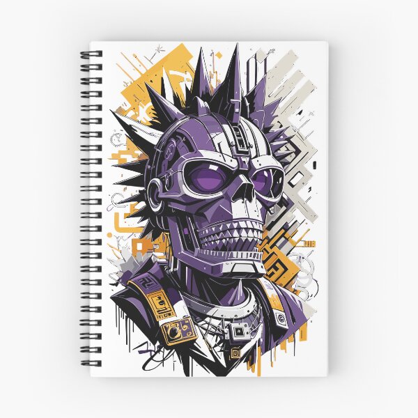Item preview, Purple Skeleton Head with Spikes and Necklace designed and sold by MindFrank.