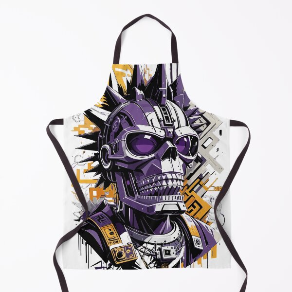 Item preview, Purple Skeleton Head with Spikes and Necklace designed and sold by MindFrank.