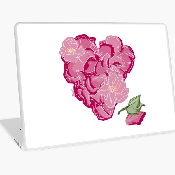 Blumenherz Laptop Folie