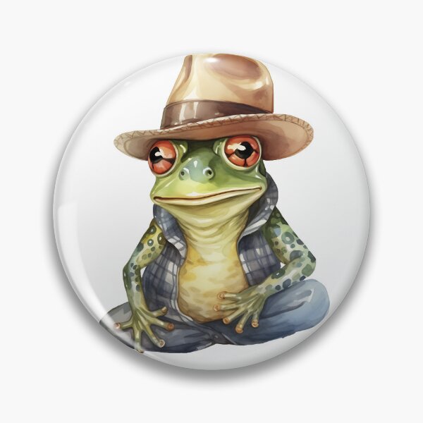 Item preview, "Hop-Along Rodeo: Frog in a Cowboy Hat" designed and sold by Anastasiia Yurevych.