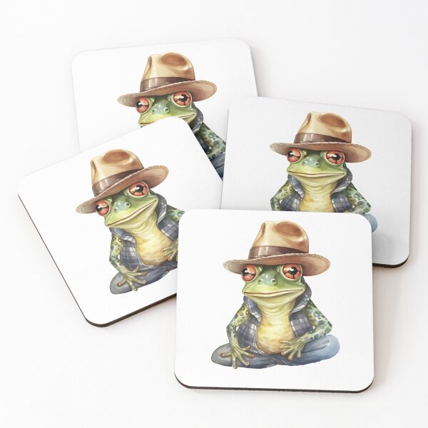Item preview, "Hop-Along Rodeo: Frog in a Cowboy Hat" designed and sold by Anastasiia Yurevych.