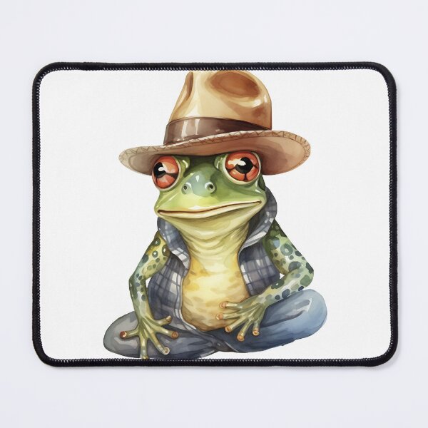 Item preview, "Hop-Along Rodeo: Frog in a Cowboy Hat" designed and sold by Anastasiia Yurevych.