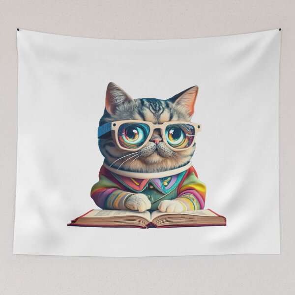 Item preview,  Cat With Book Cute Cat Reading Book Funny Gifts For Cat Lovers Funny Gifts For Book Lovers  designed and sold by MatthewViews.