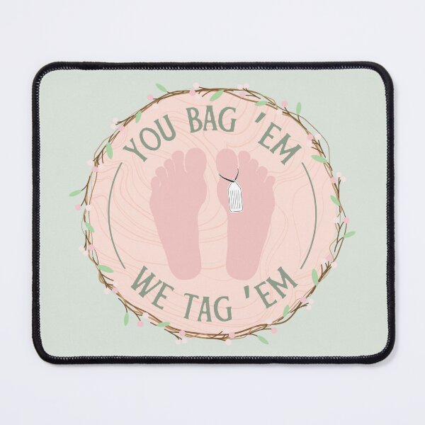 Item preview, You Bag 'Em We Tag 'Em Autopsy Sticker designed and sold by SceneOfTheCrime.
