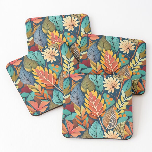 Item preview, Autumn leaves, fantastic, colorful tile, pattern designed and sold by LuckyFamily.