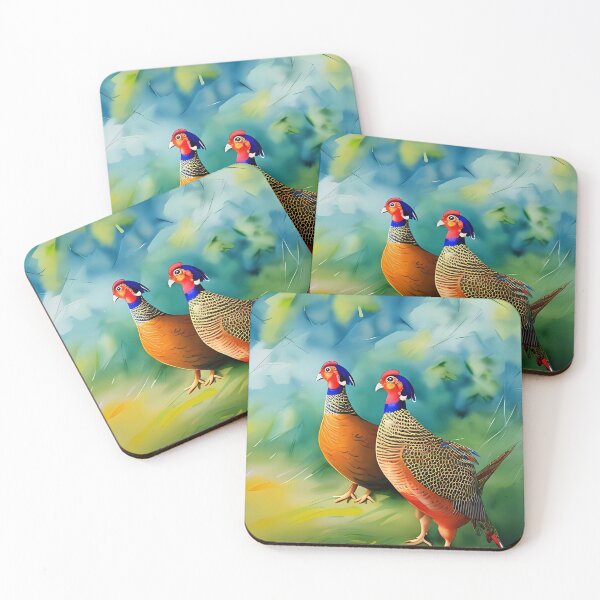 Item preview, Ring-Necked Pheasants designed and sold by Paw's Arts.