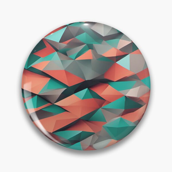 Item preview, Low Poly Abstract Green and Orange Pattern designed and sold by inspire-gifts.