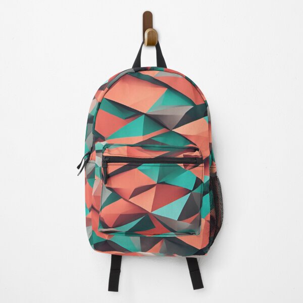 Item preview, Low Poly Abstract Green and Orange Pattern designed and sold by inspire-gifts.