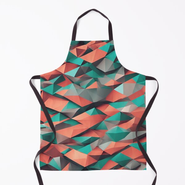 Item preview, Low Poly Abstract Green and Orange Pattern designed and sold by inspire-gifts.