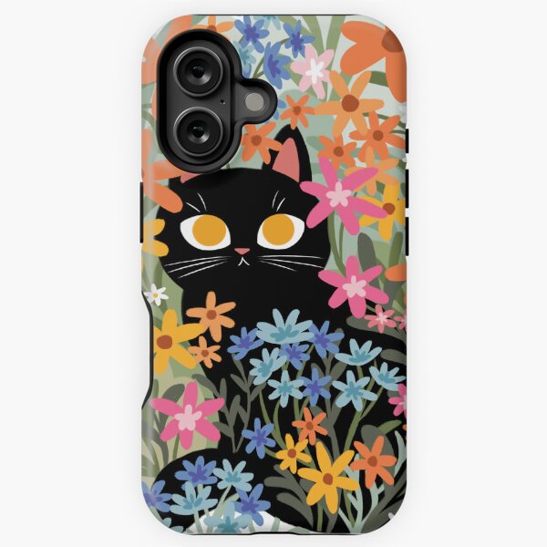 Artikel-Vorschau von Schwarze Katze im Blumenbeet, designt und verkauft von michelledraws.