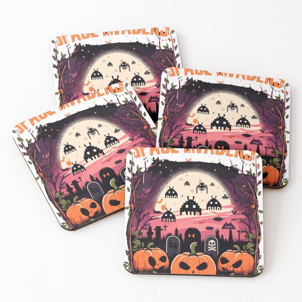 Item preview, Edición de Halloween vintage de Space Invaders designed and sold by KitonicTees.