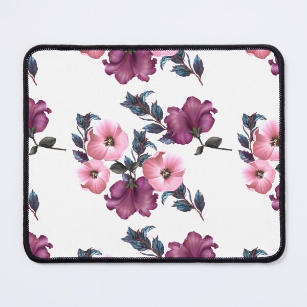 Item preview, Delta Rose white back tulips floral repeat pattern designed and sold by fradeknot.